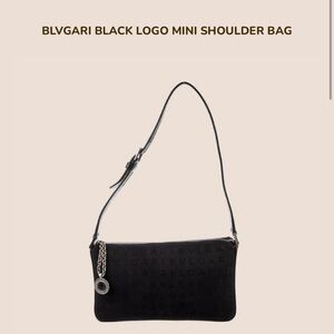 Bvlgari black logo mini shoulder bag